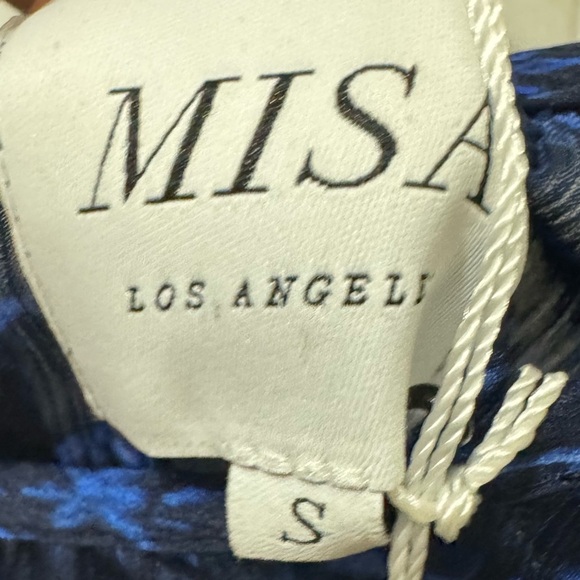 Misa Los Angeles Victoire Shibori Dyed Puff-Sleeve Top Size Small - Picture 5 of 8
